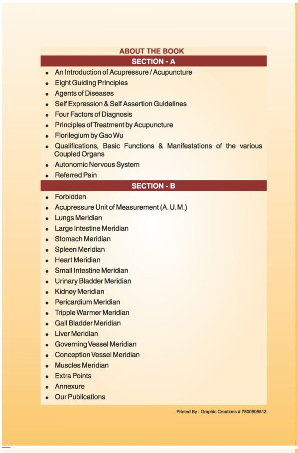 PART 2 - A Treatise on Advance Acupressure/ Acupuncture - ACUTHEARPY - NATUROPATHY ACUPRESSURE BY MAGNET, SEED & COLOUR - Image 5
