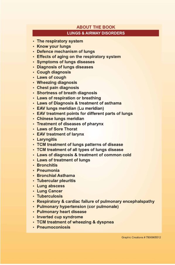 PART 12 - A Treatise on Advance Acupressure/ Acupuncture - LUNGS & AIRWAY DISORDERS - Image 2