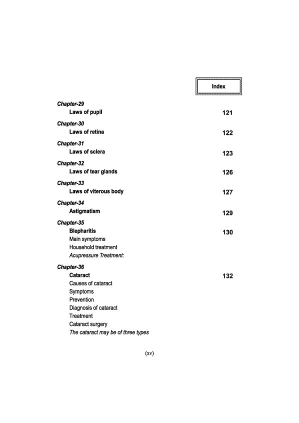 PART 14 - A Treatise on Advance Acupressure/ Acupuncture - TREATMENT OF EYE DISEASES - Image 11