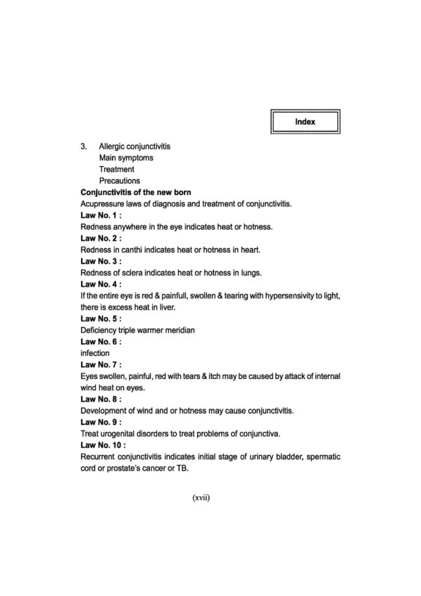 PART 14 - A Treatise on Advance Acupressure/ Acupuncture - TREATMENT OF EYE DISEASES - Image 13