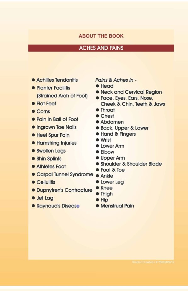 PART 22 - A Treatise on Advance Acupressure/ Acupuncture - ACHES AND PAINS - Image 6